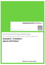 Umweltproduktdeklaration Duo-Triobalken – englische Fassung